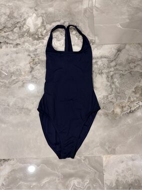 Andie Navy Racerback One-Piece Swimsuit